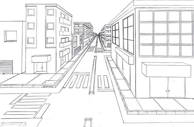 1-point-perspective-city