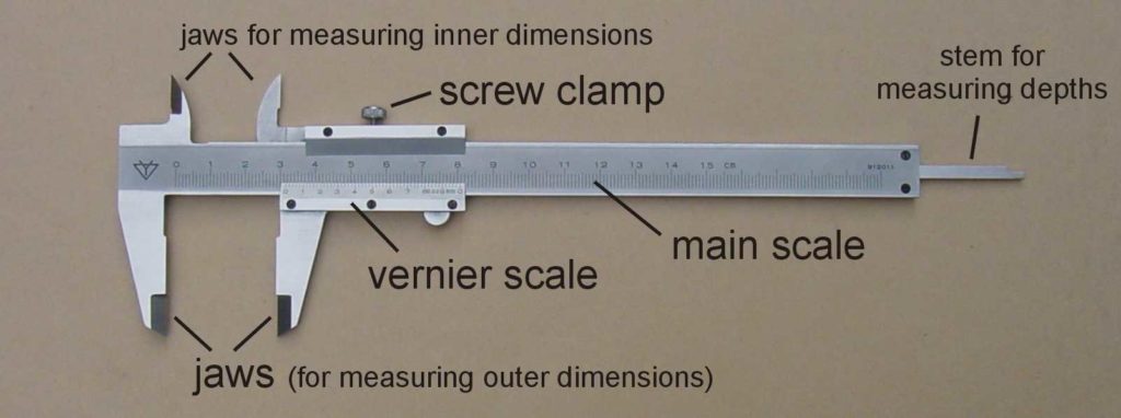 Measurement of Length / Distance (Metre Rule, Vernier Caliper, Micrometer Screw Gauge) 2 vernier caliper