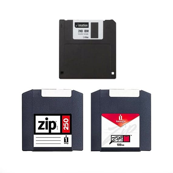 Examples of Backing - Storage Media 8 zip disk