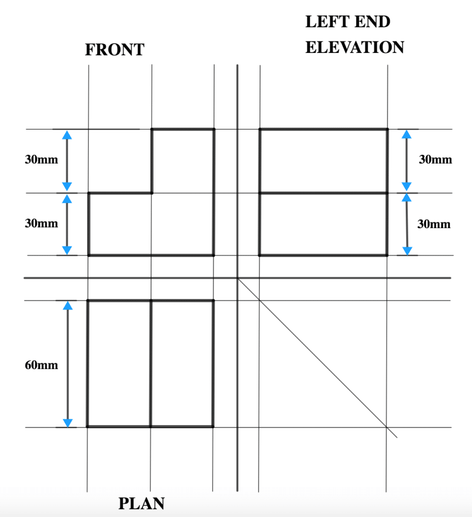 Steps in Orthographic Projection & Worked Illustration: 13 Screen Shot 2021 09 27 at 11.14.10 AM