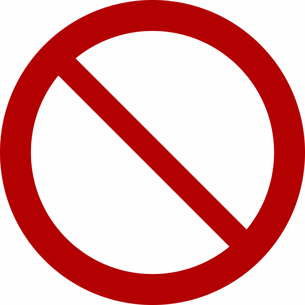 no sign