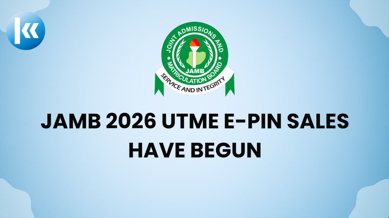 JAMB 2026 UTME e-PIN Sales Have Begun