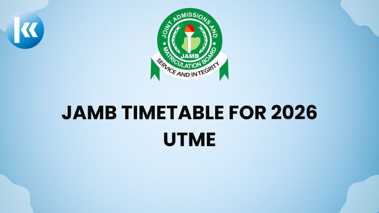 JAMB Timetable for 2026 UTME